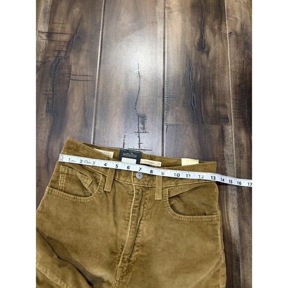 Levis Premium Pants Womens 27x27 Brown Corduroy Ribcage Straight Ankle NEW - Picture 6 of 7